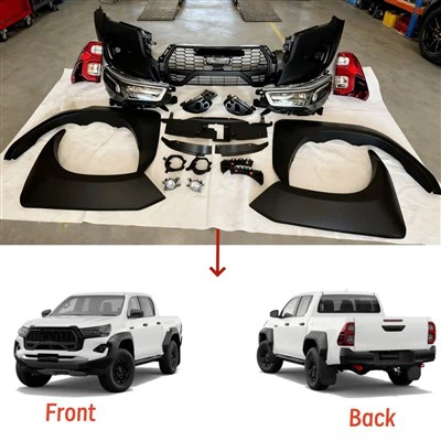 1 Set Facelift Body Kits For Hilux Revo Rocco 2015+ Converse To 2023 2024 GR Sports Include Bumper Headlights Grill Rare Lights factory