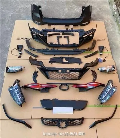 For Toyota Fortuner Legender Facelift Bodykit 2016 - 2020 Upgrade 2021Side Skirt Grille Head Light Fog Lamps Include suppliers