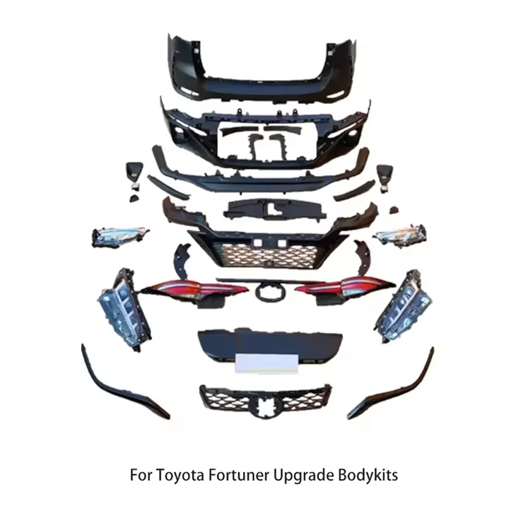 For Toyota Fortuner Legender Facelift Bodykit 2016 - 2020 Upgrade 2021Side Skirt Grille Head Light Fog Lamps Include