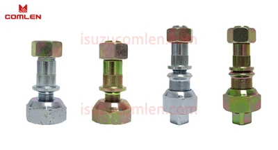 Front And Rare Wheel Nuts & Stud Wheel Bolts For ISUZU NKR NPR NQR 700P 8943834371 8943834361 8-94383437-1 8-94383436-1 high quality