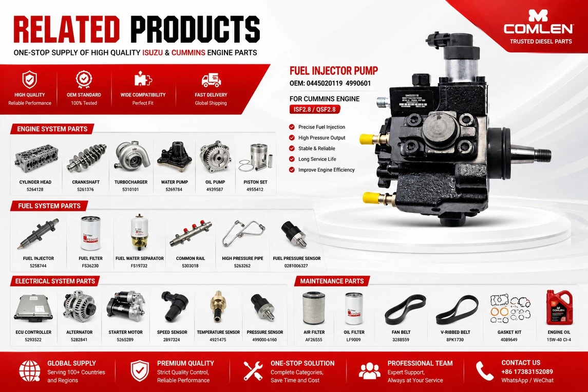 0445020119 / 4990601 Fuel Injector Pump for Cummins Engine ISF2.8 QSF2.8 0445020119 / 4990601 Fuel Injector Pump for Cummins Engine ISF2.8 QSF2.8