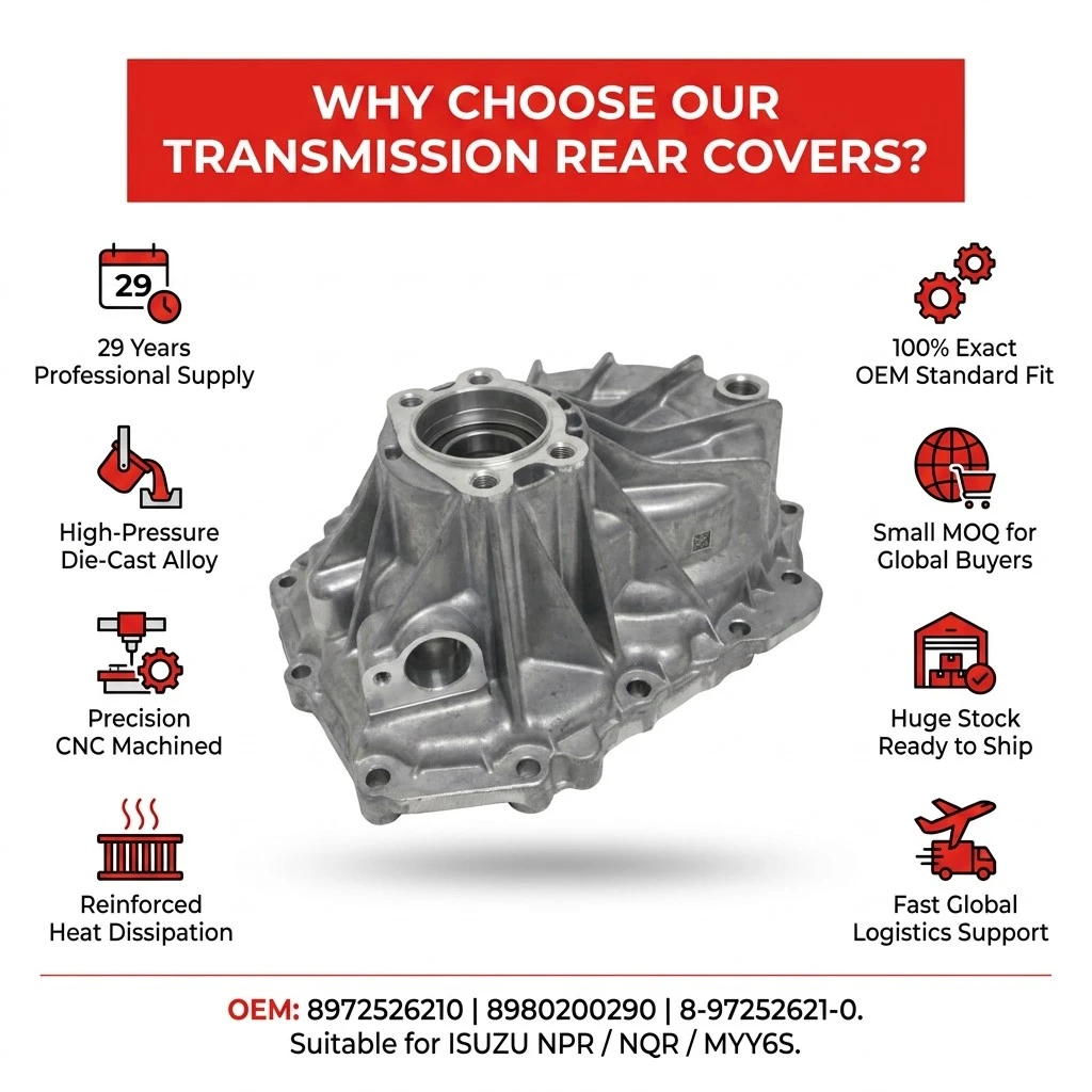 8972526210 8980200290 8980200252 MYY Transmission Rear Cover For ISUZU NPR NQR FM100 FM600G6