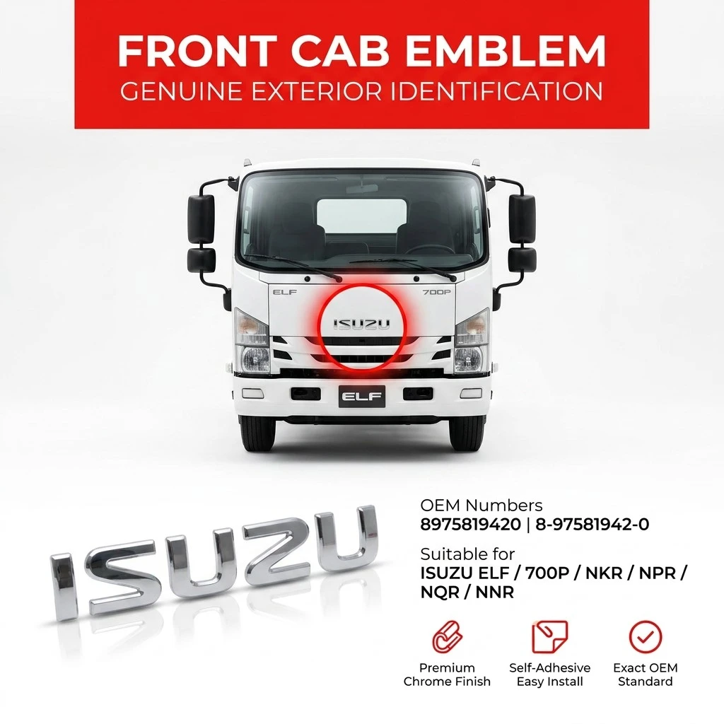 8975819420 8975896620 ISUZU Mark Isuzu Front Cab Emblem for ELF 700P N-Series Trucks