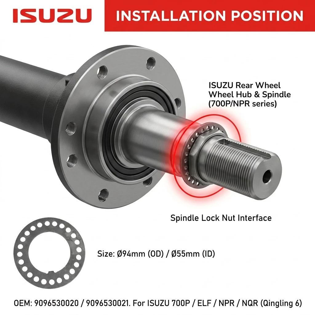9096530020 9096530021 Bearing Nut Lock Washer For ISUZU 700P ELF NPR NQR