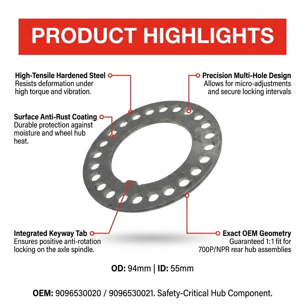 9096530020 9096530021 Bearing Nut Lock Washer For ISUZU 700P ELF NPR NQR