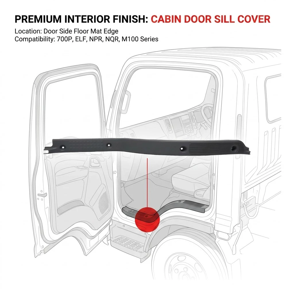 8974053880 8974053881 Floor Mat Door Side Trim Cover For Isuzu 700P ELF NPR NQR M100