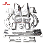1 Set Chromed Modification Body Kit For Isuzu NPR Headlight Wheel Eyebrow Grill Rear Mirror Cover Headlamp Headlight Front Bumper Included